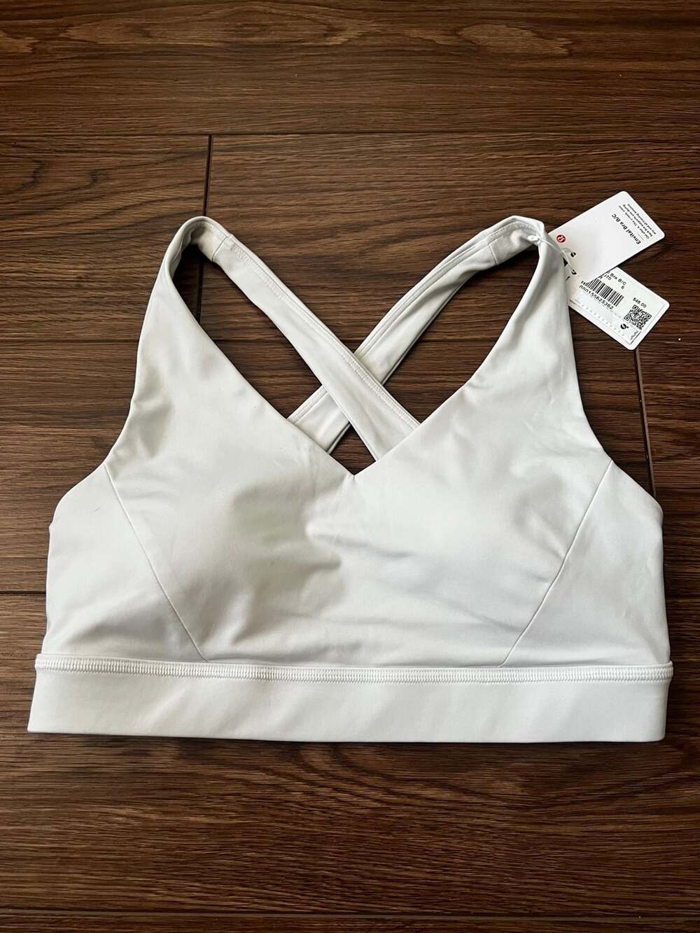 Lululemon Envital Bra B/C Size 6 Vapor V-Neck Cross-Back Athletic